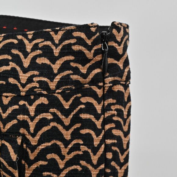 ANTHROPOLOGIE Pants Womens Size 4 Cartonnier Charlie Ankle Brown Black Print - Picture 8 of 13